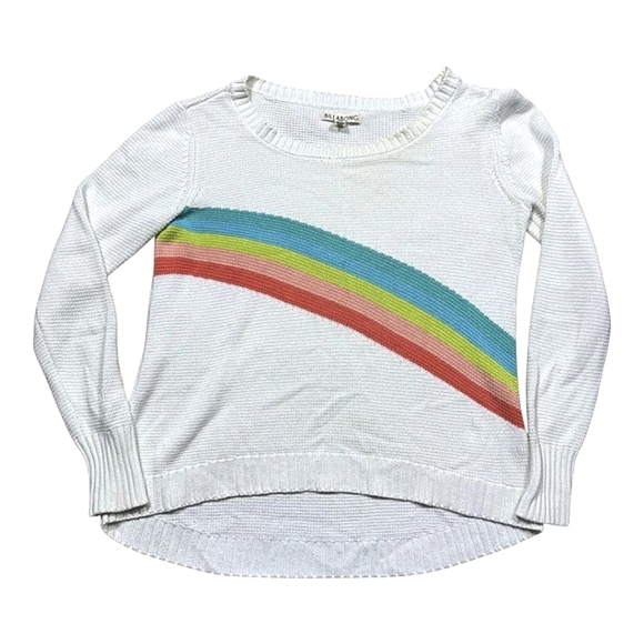 ⛔️Out Of Stock⛔️ BILLABONG Icon Rainbow Swirl Print Sweater Size Med - Picture 1 of 8